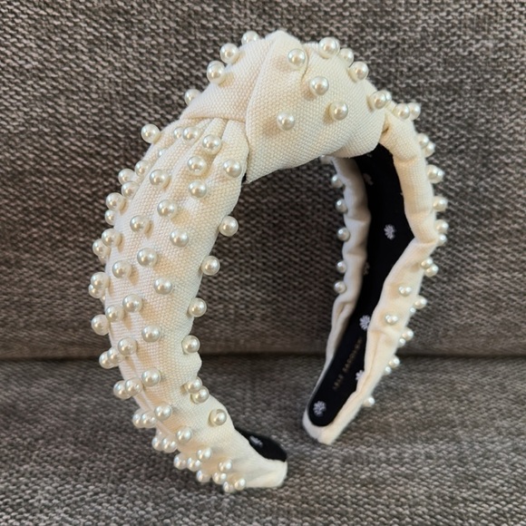 LELE SADOUGHI IVORY WOVEN PEARL HEADBAND Authentic New - Picture 1 of 13